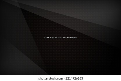 Black abstract geometric background. Modern shape concept. Eps10 vector