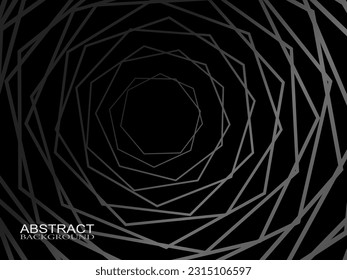 Black abstract geometric background. Modern shape concept.