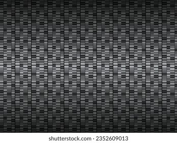 Fondo geométrico abstracto negro. Concepto de forma moderna. Fondo de acero de textura de metal negro. Hoja de metal perforada.