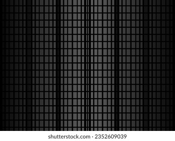 Fondo geométrico abstracto negro. Concepto de forma moderna. Fondo de acero de textura de metal negro. Hoja de metal perforada.