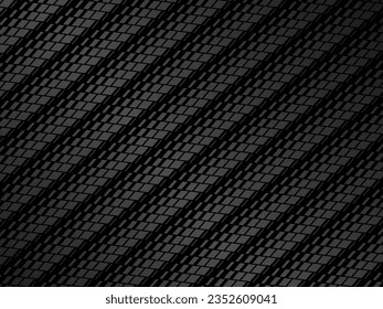 Fondo geométrico abstracto negro. Concepto de forma moderna. Fondo de acero de textura de metal negro. Hoja de metal perforada.