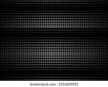 Black abstract geometric background. Modern shape concept. Black metal texture steel background. Perforated metal sheet.