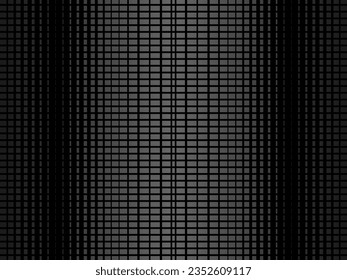 Black abstract geometric background. Modern shape concept. Black metal texture steel background. Perforated metal sheet.