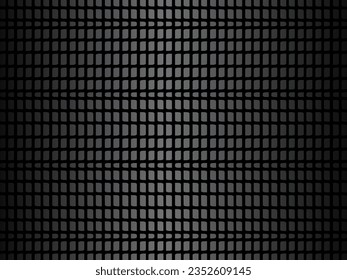 Fondo geométrico abstracto negro. Concepto de forma moderna. Fondo de acero de textura de metal negro. Hoja de metal perforada.