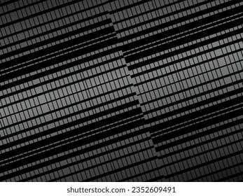 Black abstract geometric background. Modern shape concept. Black metal texture steel background. Perforated metal sheet.