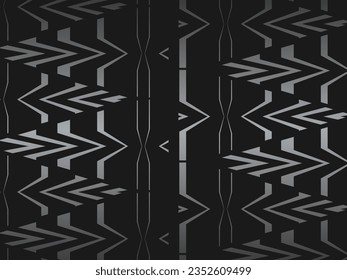 Black abstract geometric background. Modern shape concept. Black metal texture steel background. Perforated metal sheet.