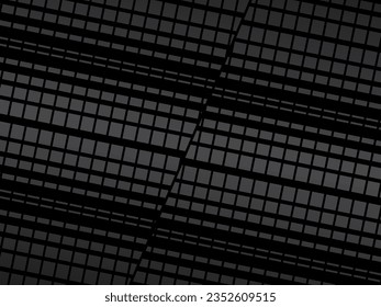 Fondo geométrico abstracto negro. Concepto de forma moderna. Fondo de acero de textura de metal negro. Hoja de metal perforada.