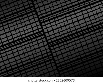 Black abstract geometric background. Modern shape concept. Black metal texture steel background. Perforated metal sheet.
