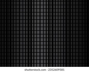 Black abstract geometric background. Modern shape concept. Black metal texture steel background. Perforated metal sheet.