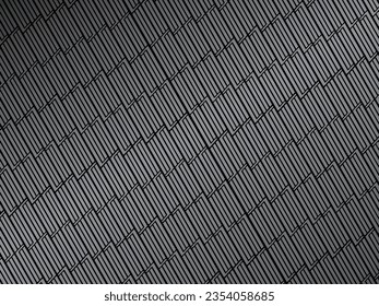Black abstract geometric background. Modern shape concept. Black metal texture steel background.