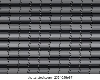 Black abstract geometric background. Modern shape concept. Black metal texture steel background.