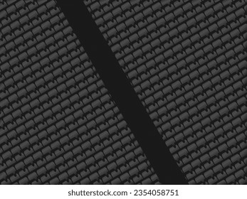 Black abstract geometric background. Modern shape concept. Black metal texture steel background.