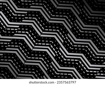 Black abstract geometric background. Modern shape concept. Black metal texture steel background.