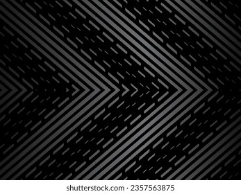 Black abstract geometric background. Modern shape concept. Black metal texture steel background.