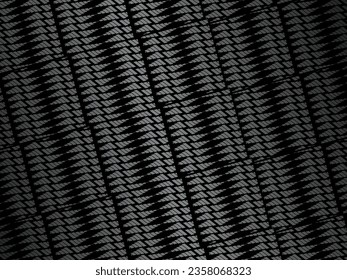 Black abstract geometric background. Modern shape concept. Black metal texture steel background.