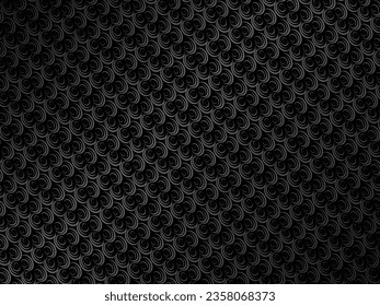 Black abstract geometric background. Modern shape concept. Black metal texture steel background.