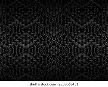 Black abstract geometric background. Modern shape concept. Black metal texture steel background.
