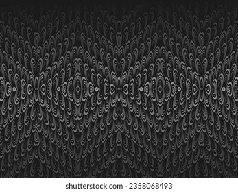 Black abstract geometric background. Modern shape concept. Black metal texture steel background.