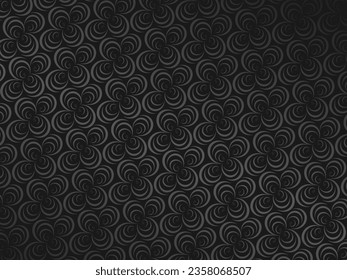 Black abstract geometric background. Modern shape concept. Black metal texture steel background.