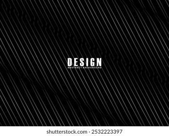 Black abstract geometric background. Modern shape concept. Black gradient lines poola background.