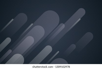 Black abstract geometric background. Rounded light shape concept.