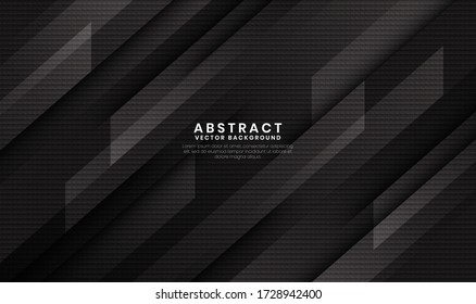 Black abstract geometric background with squares textured and diagonal lines. Modern shape concept with plaid decoration patterns