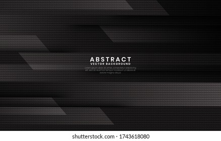 Black abstract geometric background with squares textured and diagonal lines. Modern shape concept with plaid decoration patterns