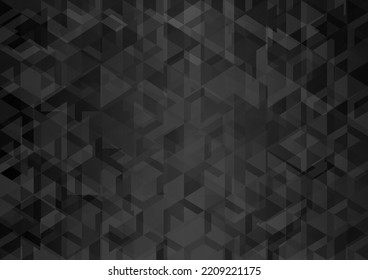 black abstract geometric background - vector illustration