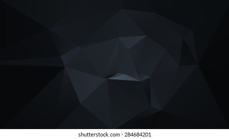 Black abstract geometric  low poly background vector