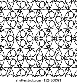Black abstract geometric seamless patterns and backgrounds. Great for summer vintage fabric, scrap booking, wallpaper, gift wrap. Surface pattern design.