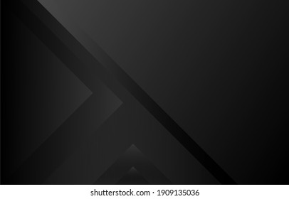 Black abstract geometric triangle layer style minimal subtle background vector illustration.