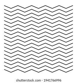Zag de zig geométrico abstracto negro. Patrón sin foco. Ilustración vectorial. Fondo blanco.