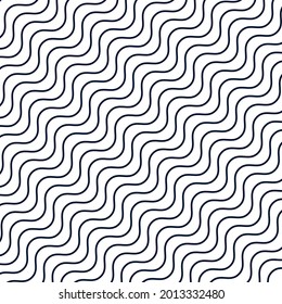 Black abstract geometric zig zag. Seamless pattern. Vector Illustration. White background.