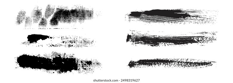 Fondo abstracto negro del grunge con el estilo del halftone. ilustrador moderno del Vector