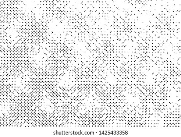 Black abstract grunge texture background, Old pattern overlay vector, Halftone dust monochrome