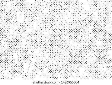 Black abstract grunge texture background, Old pattern overlay vector, Halftone grungy monochrome