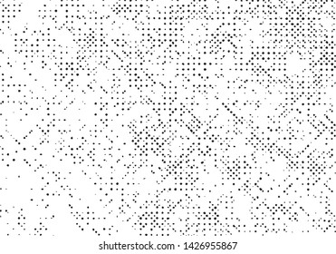 Black abstract grunge texture background, Old pattern overlay vector, Monochrome halftone grungy