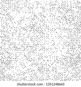 Black Abstract Grunge Texture, Dotted Vector on White Background, Halftone Dust Design