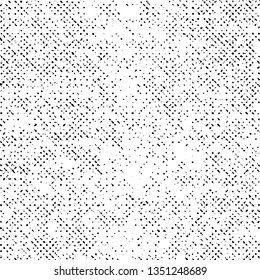 Black Abstract Grunge Texture, Dotted Vector on White Background, Halftone Grungy Monochrome