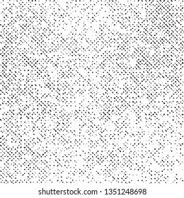 Black Abstract Grunge Texture, Dotted Vector on White Background, Monochrome Halftone Dust