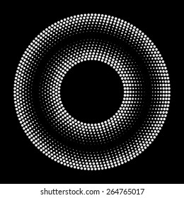 Black Abstract Halftone Circle Logo Design Element 