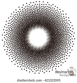 Black abstract halftone circle shape design Element, frame with empty space for your text, frame with empty space for your text, vector illustration