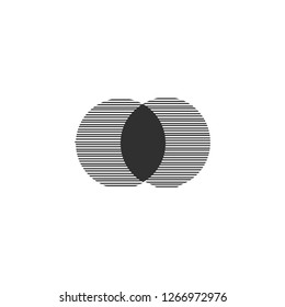 Black Abstract Halftone Logo Design Element, vector illustration