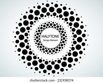 Black Abstract Halftone Logo Design Element, vector illustration