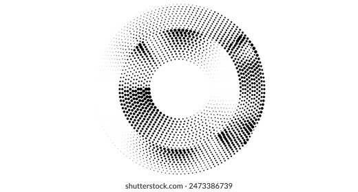 Black Abstract Halftone Logo Design Element, vector illustration