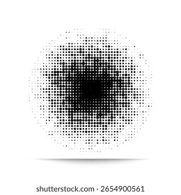 Schwarzes abstraktes Halbton-Logo, Vektorgrafik 