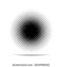 Black Abstract Halftone Logo Design Element, vector illustration 