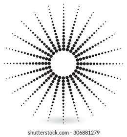 Black Abstract Halftone Logo Design - vector illustration