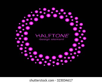 Black Abstract Halftone Logo Design Element, vector illustration 