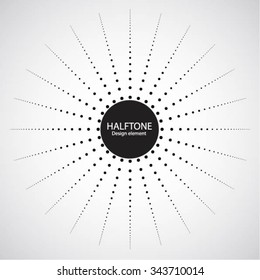 Black Abstract Halftone Logo Design Element, vector illustration